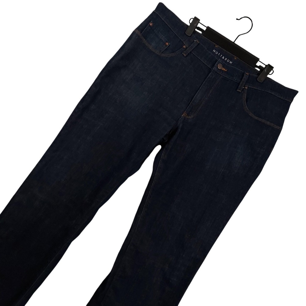 Mott & Bow Jeans Mens 40x32 Blue Dark Wash Regular Straight Stretch Denim Pants